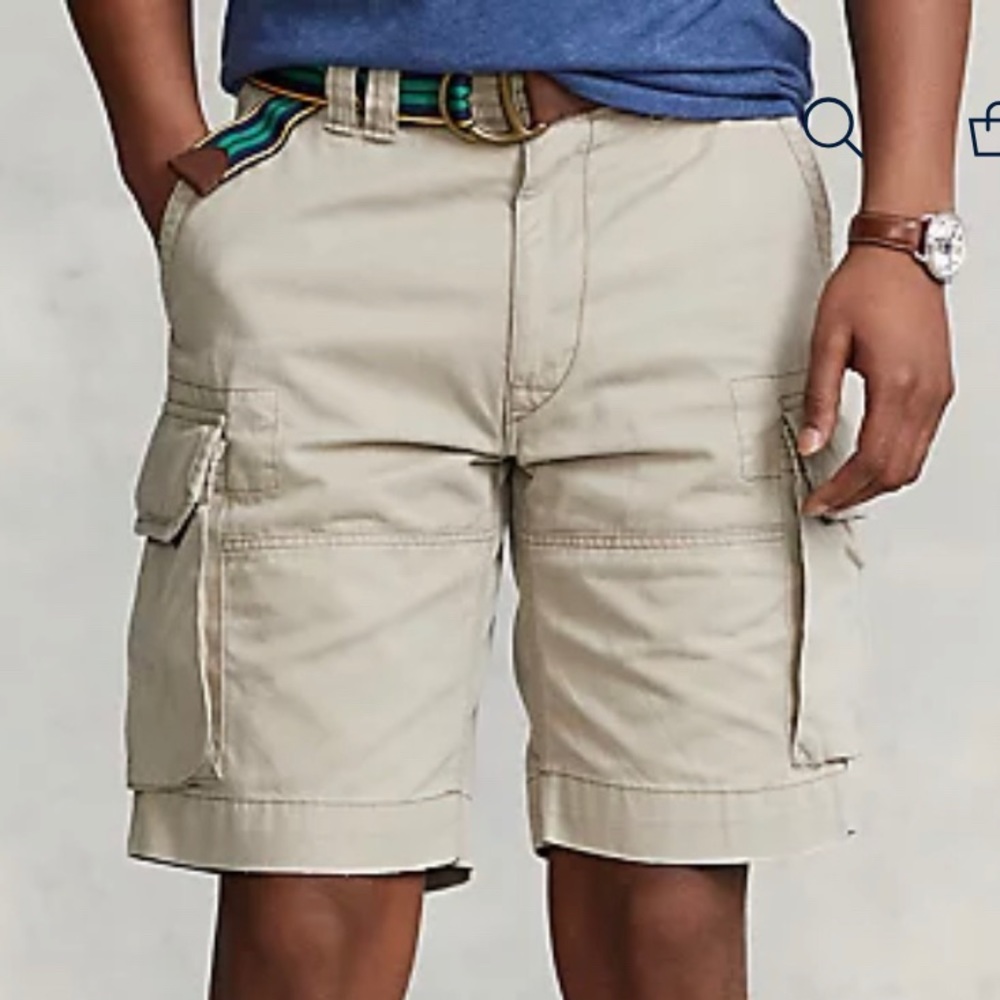 Polo Ralph Lauren Classic Fit Twill Cargo Shorts Hudson Tan 34x10